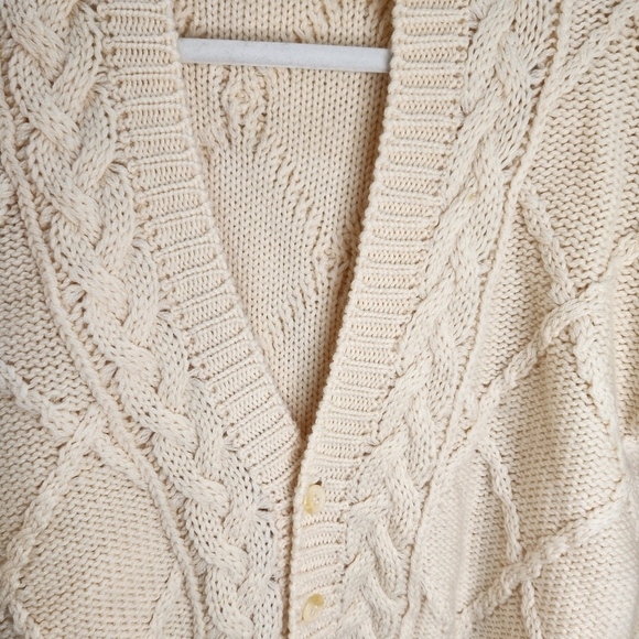 Vintage Copley Men's M  Button Down V NECK Sweater Made in Italy 100% Wool - Picture 4 of 11